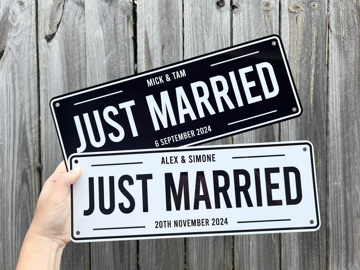 Wedding Number Plates