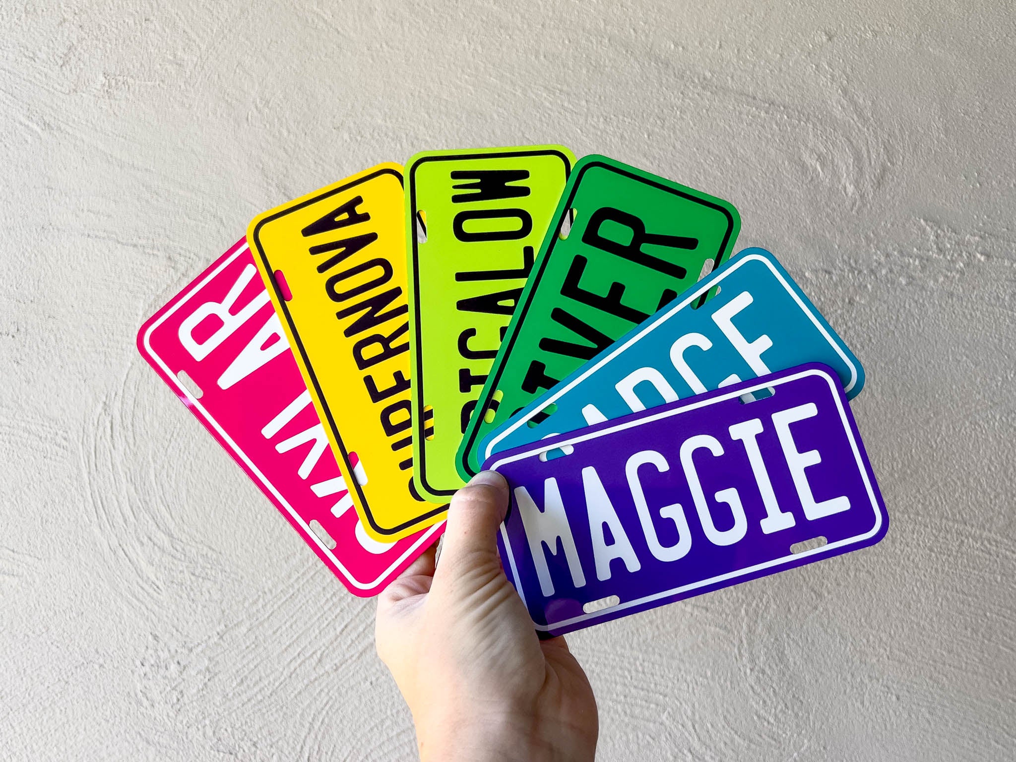 Arden Mini Aluminium Number Plate: Kids Ride On Car Novelty Plates ...