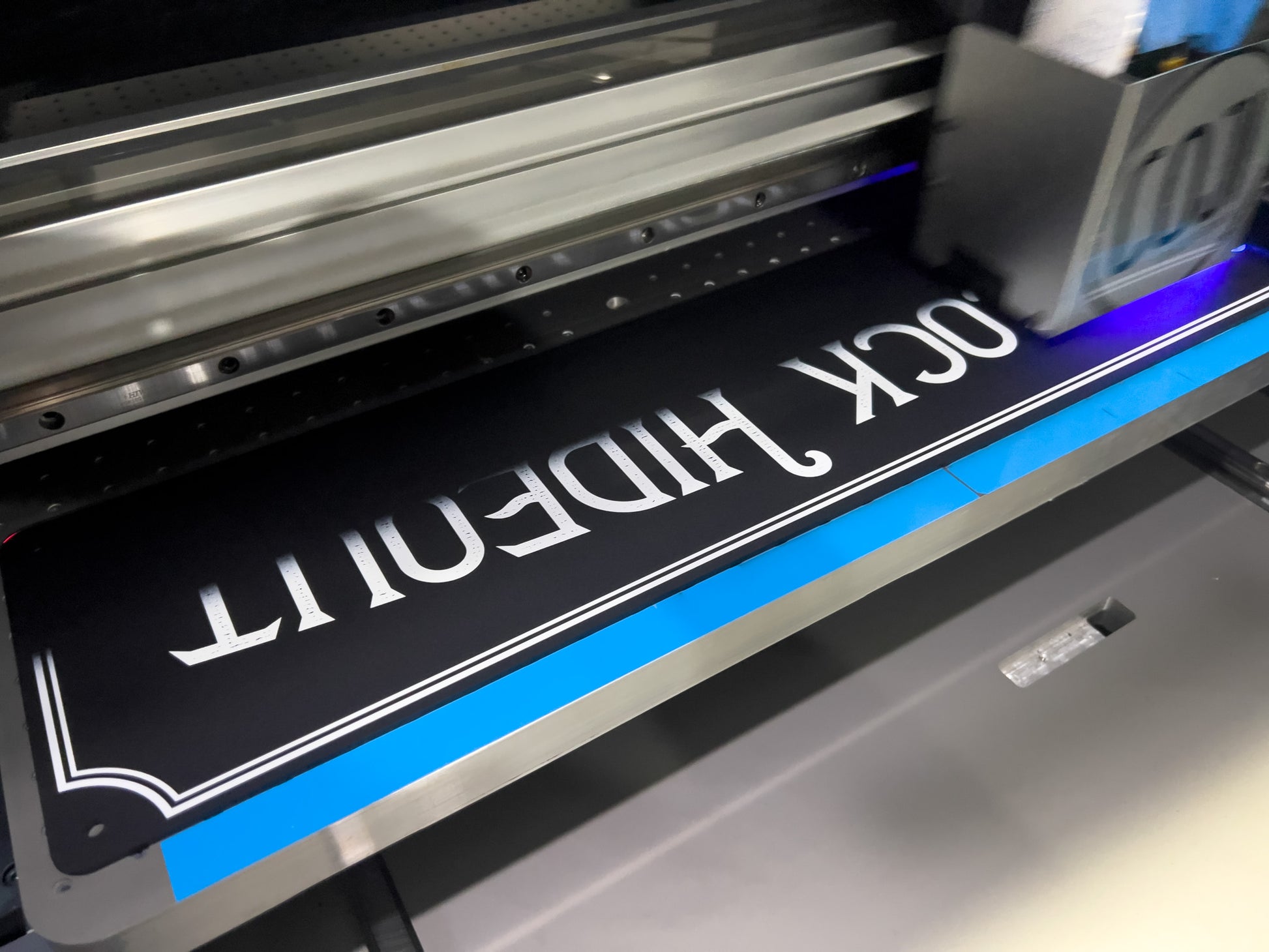 A Kentucky Saloon Bar Sign being printed